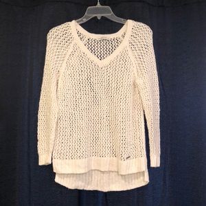 Abercrombie and Fitch white knit sweater